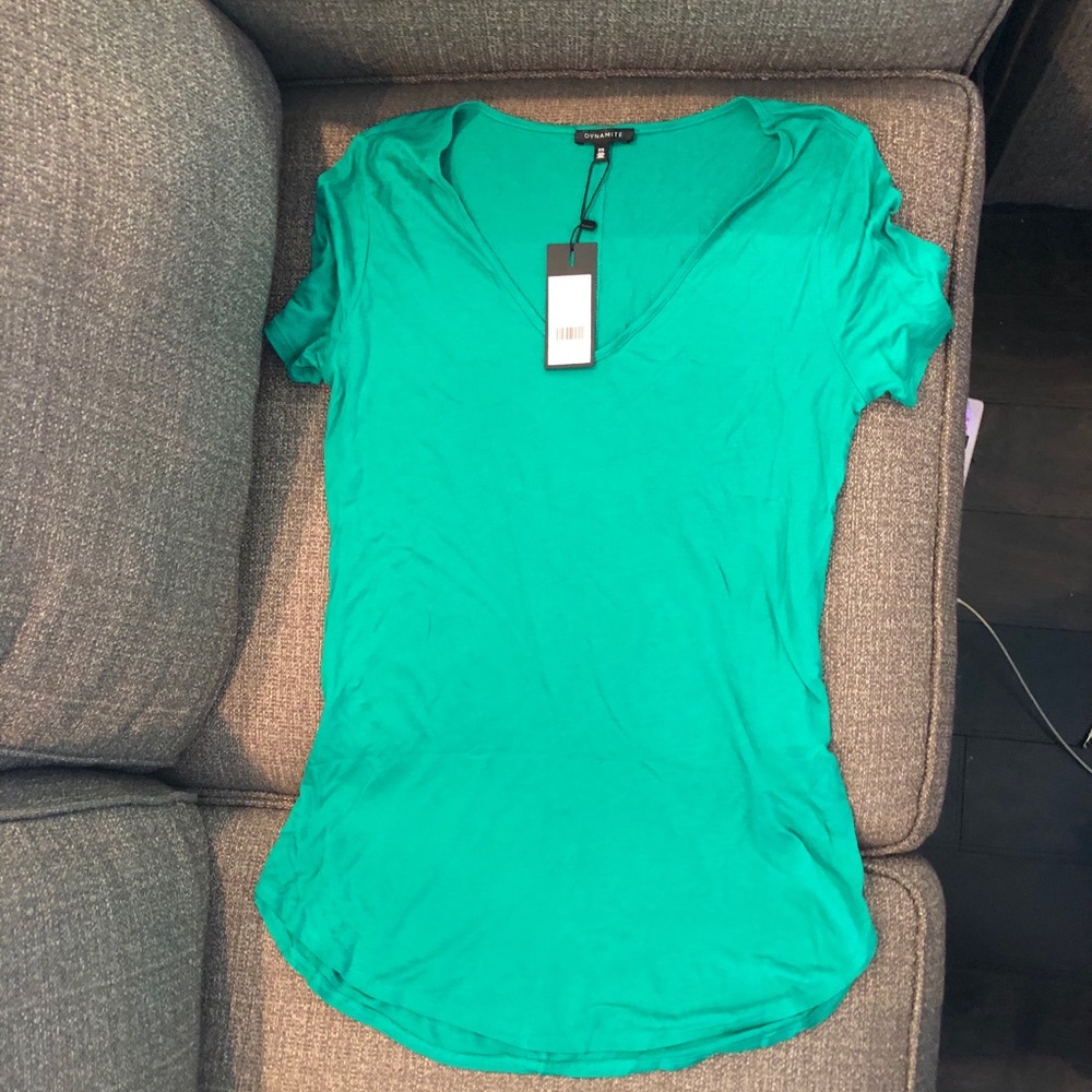 Dynamite size small green tee